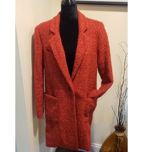 🥰 Red Wool Zac Posen Coat- Size 10